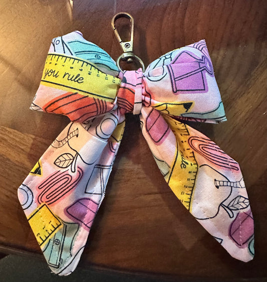 Puffy Bow Lip Balm Bag Charm-Teacher Edition